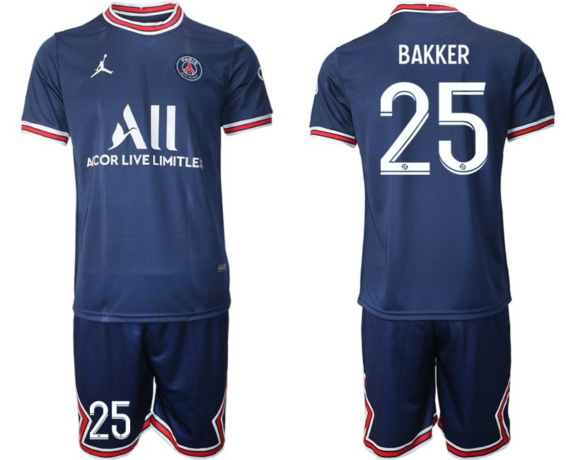 Men 2021-2022 Club Paris St German home blue #25 Soccer Jersey